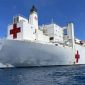 The U.S. Navy hospital ship USNS Mercy anchors off Chuuk, Micronesia, in January 2024 as part of the Pacific Partnership humanitarian assistance and disaster relief preparedness mission.
IMAGE CREDIT: ENSIGN LACY BURKETT/U.S. NAVY